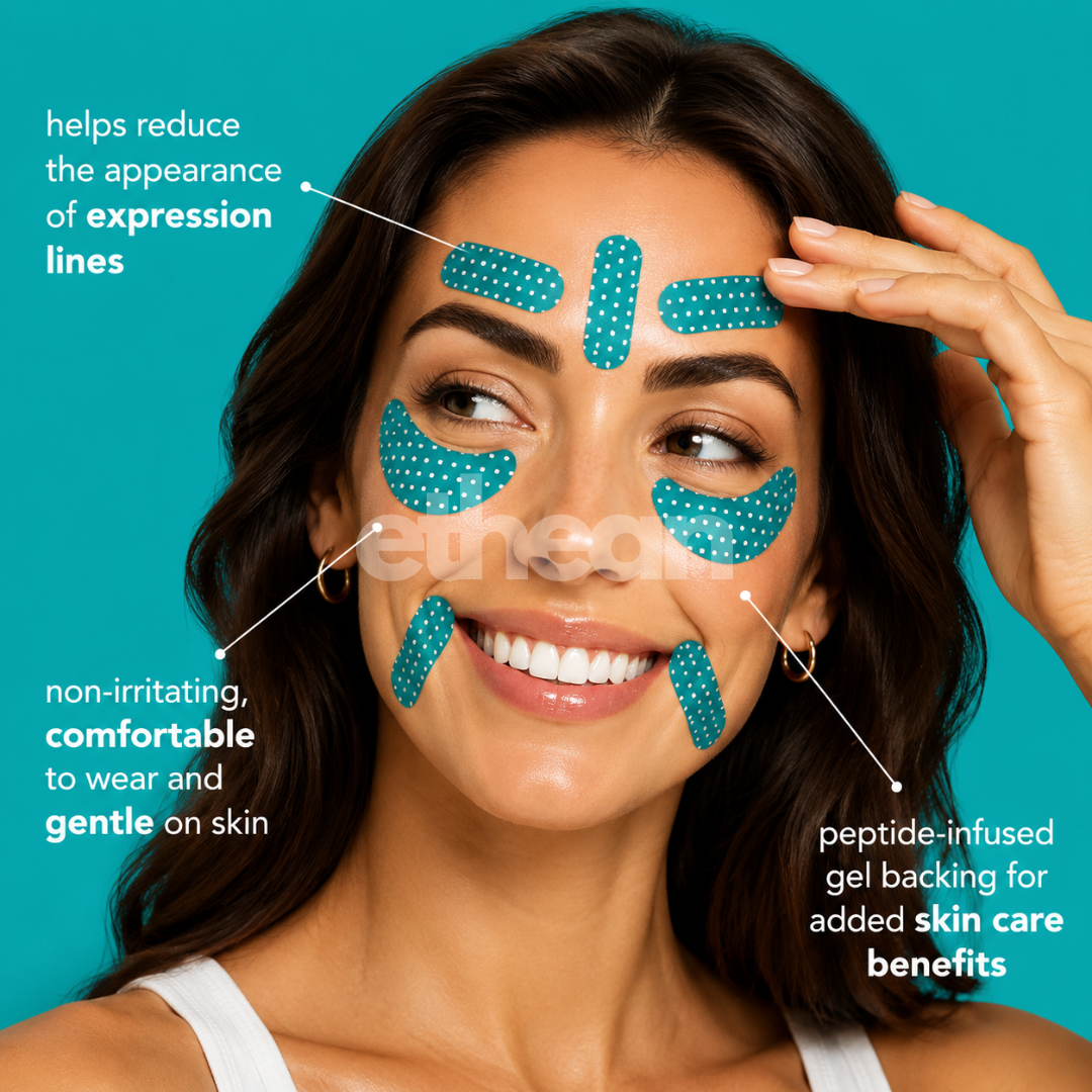 Peptide-Infused Face & Eye Tape - Smooth Lines While You Sleep