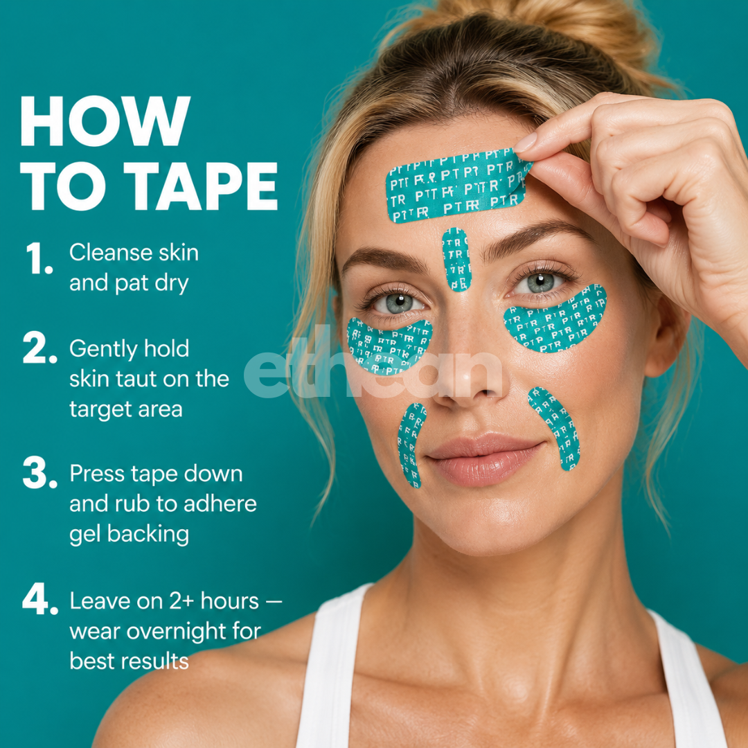 Peptide-Infused Face & Eye Tape - Smooth Lines While You Sleep