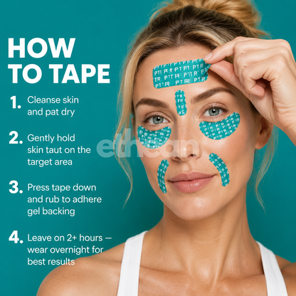 Peptide-Infused Face & Eye Tape - Smooth Lines While You Sleep