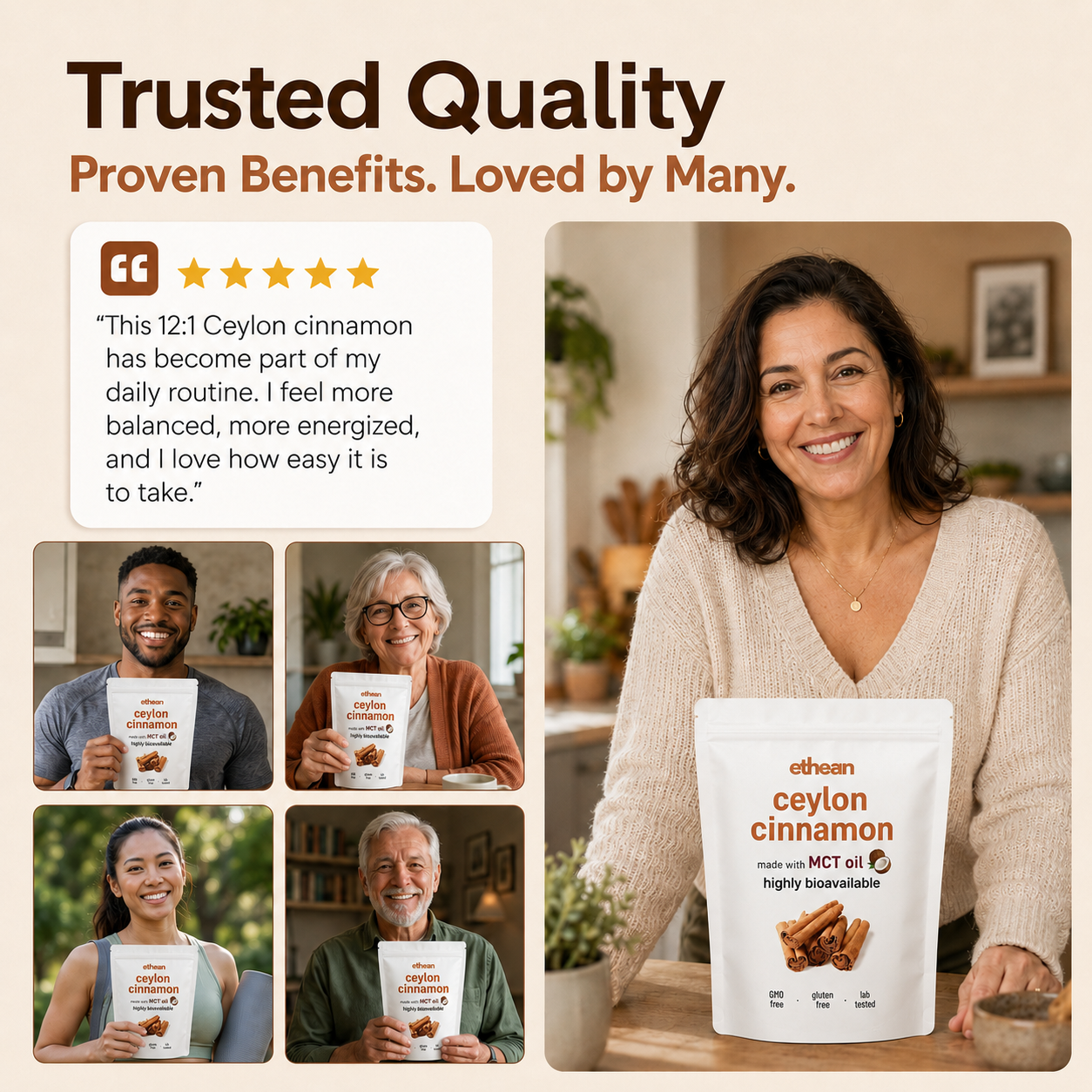 Ceylon Cinnamon 7200mg Equivalent with MCT Oil