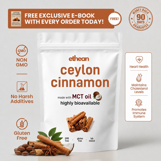 Ceylon Cinnamon 7200mg Equivalent with MCT Oil