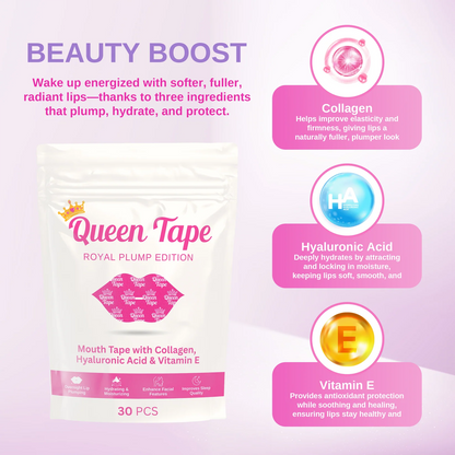 queen tape - hydrating collagen mouth tape